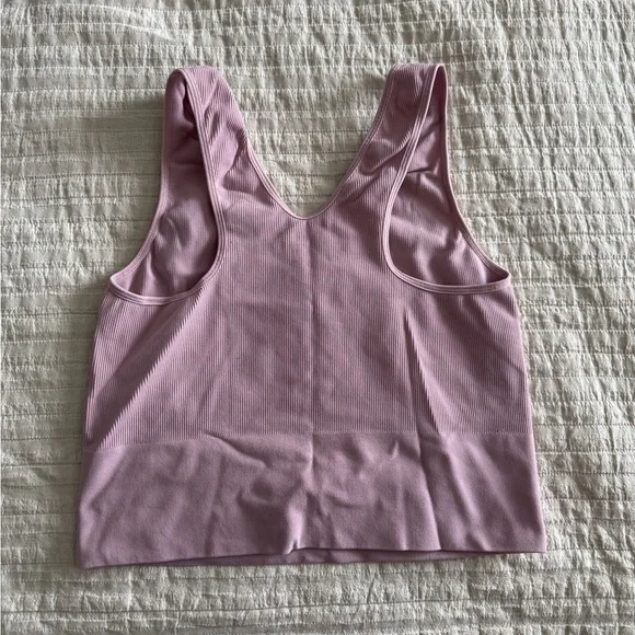 H&M High Neck Ribbed Racerback Bra Top - Picture 2 of 4